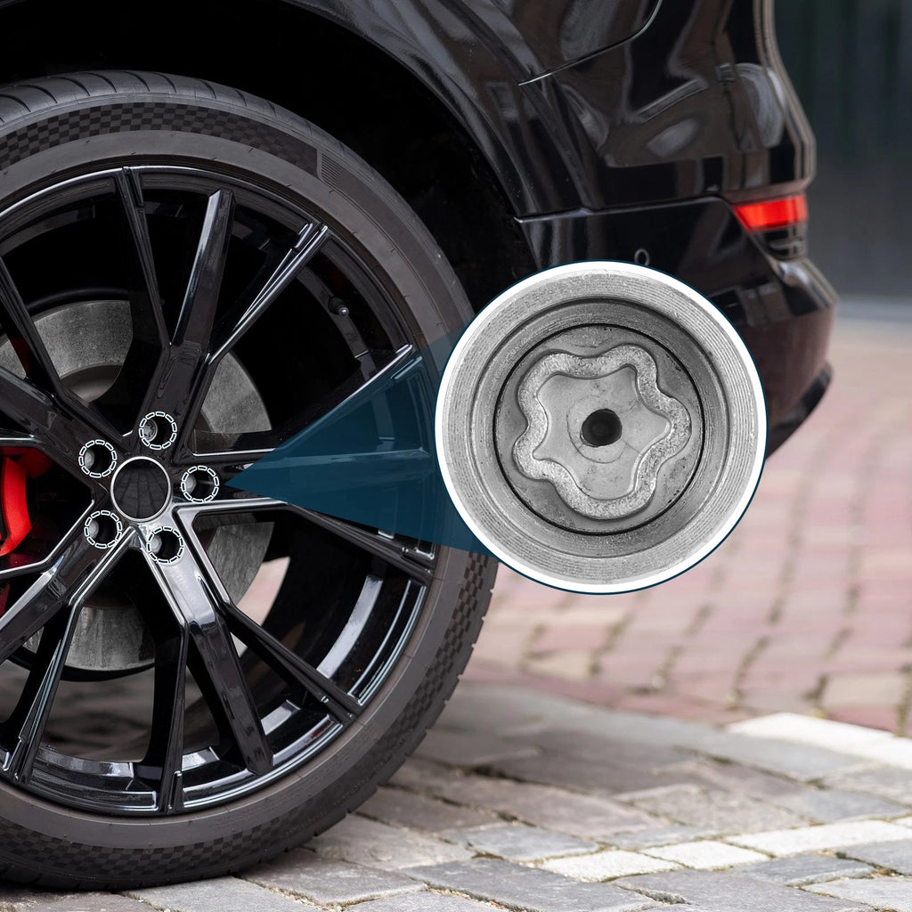 Set of 4 Wheel Lock Lug Nuts for Audi A3 (2013–2020) - Type A