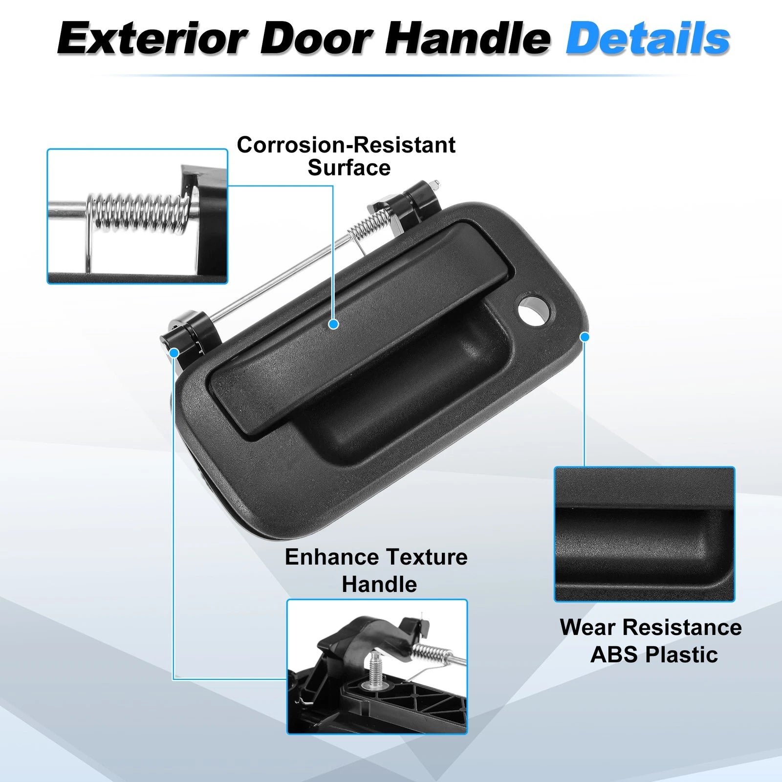 Tailgate Door Handle for Ford F-150 (2004–2014) 4L3Z9943400AAA/8L3Z9943400AA Black