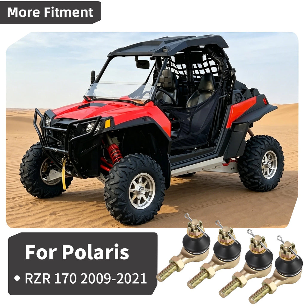 2X Tie Rod Ends with Nuts Pins Washers for Polaris RZR 170 (2009–2021)