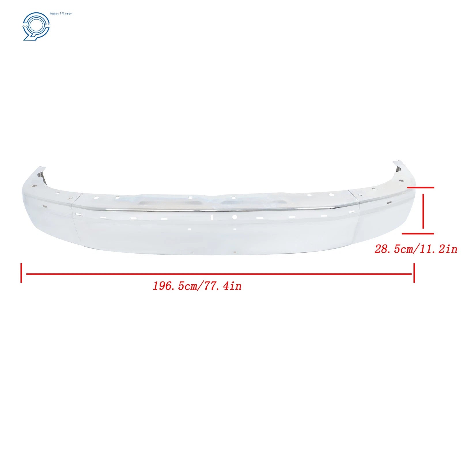 Chrome Steel Front Bumper for Chevy Express 2500 3500 GMC Savana (2003–2025)