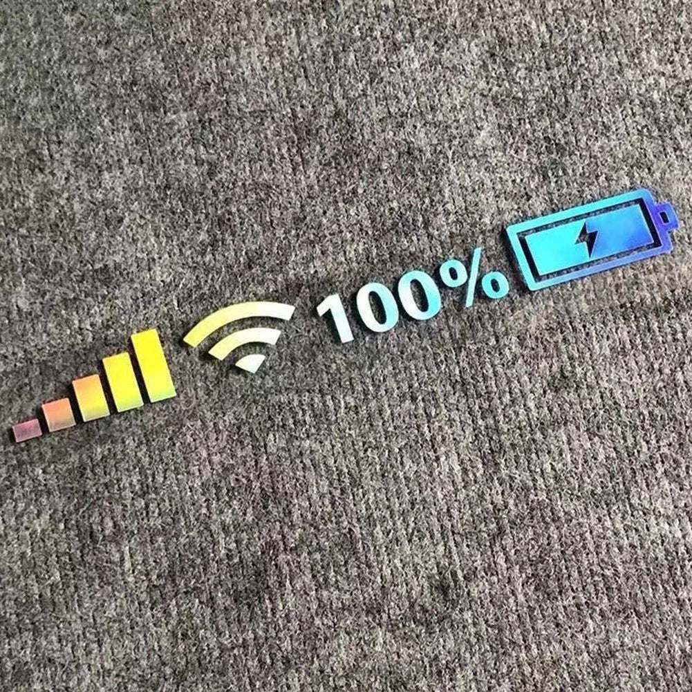 1pc Wifi Battery Level Signal Sticker for Universal Use (2010–2023)