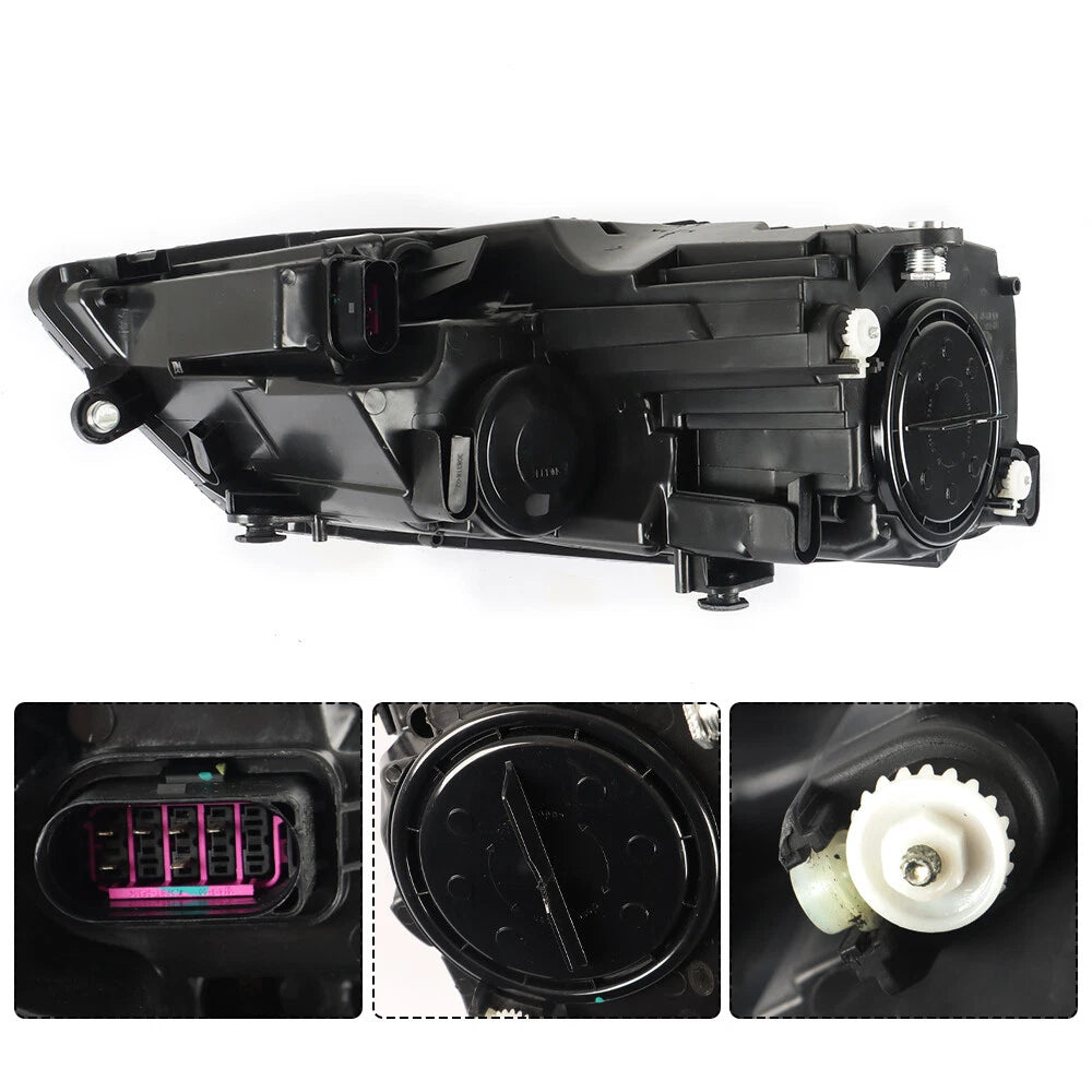 Set of 2 Headlights for Volkswagen Jetta (2011â2018) Halogen Black