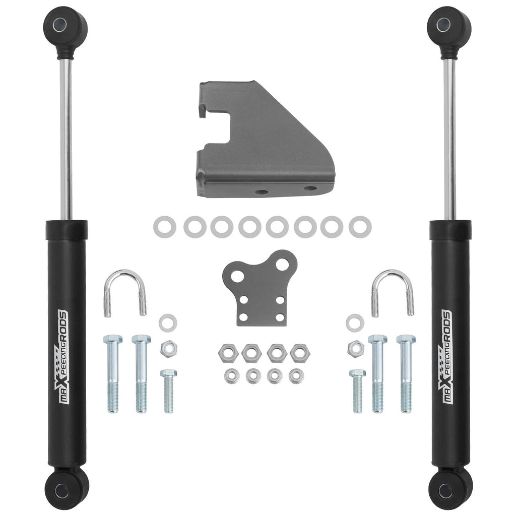 Dual Steering Stabilizer with Mount Brackets for Jeep Wrangler YJ (1987-1995)