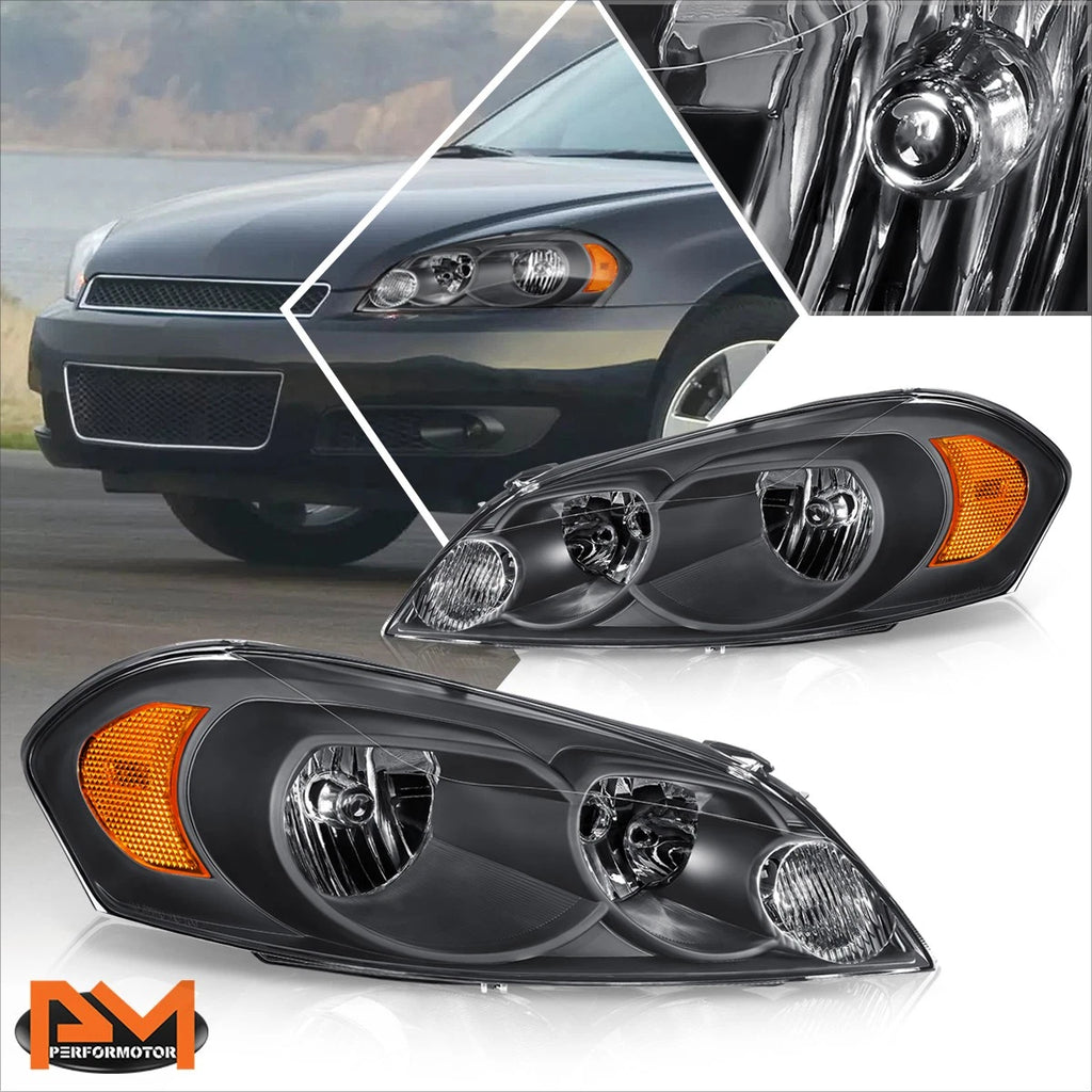 Headlight/Lamp Amber Corner Black Housing for Chevrolet Impala Monte Carlo (2006–2016)