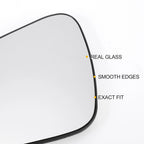 Left Side Heated White Mirror Glass for Toyota C-HR (2016–2023)