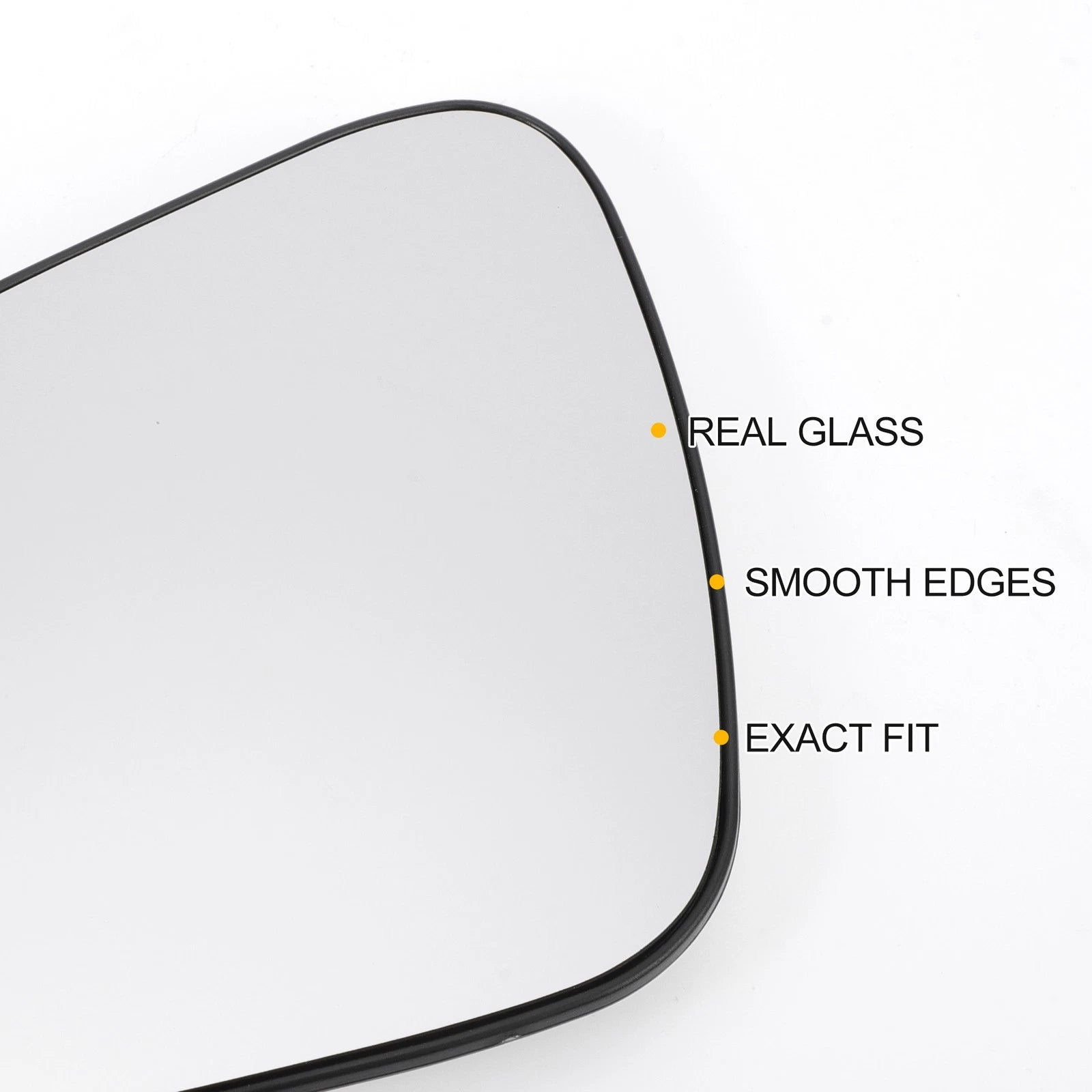 Left Side Heated White Mirror Glass for Toyota C-HR (2016–2023)