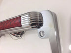 Chrome Motorcycle License Plate Frame Replacement with LED Third Brake Light for