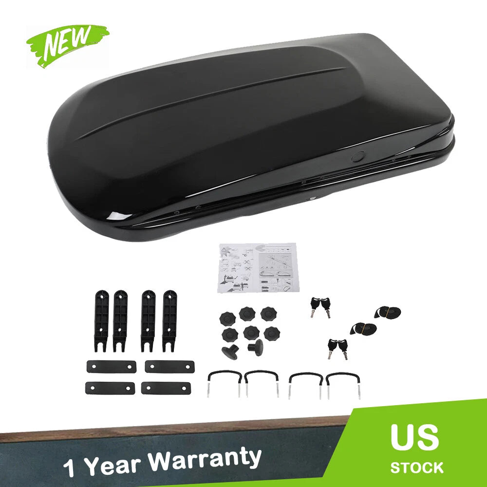 Cargo Roof Top Box for Universal Vehicles (Toolless Install, 14 ft³)