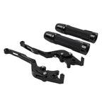 Black Extendable Brake Clutch Lever Grip for Honda CB1000R CBR1000RR (2008-2023)