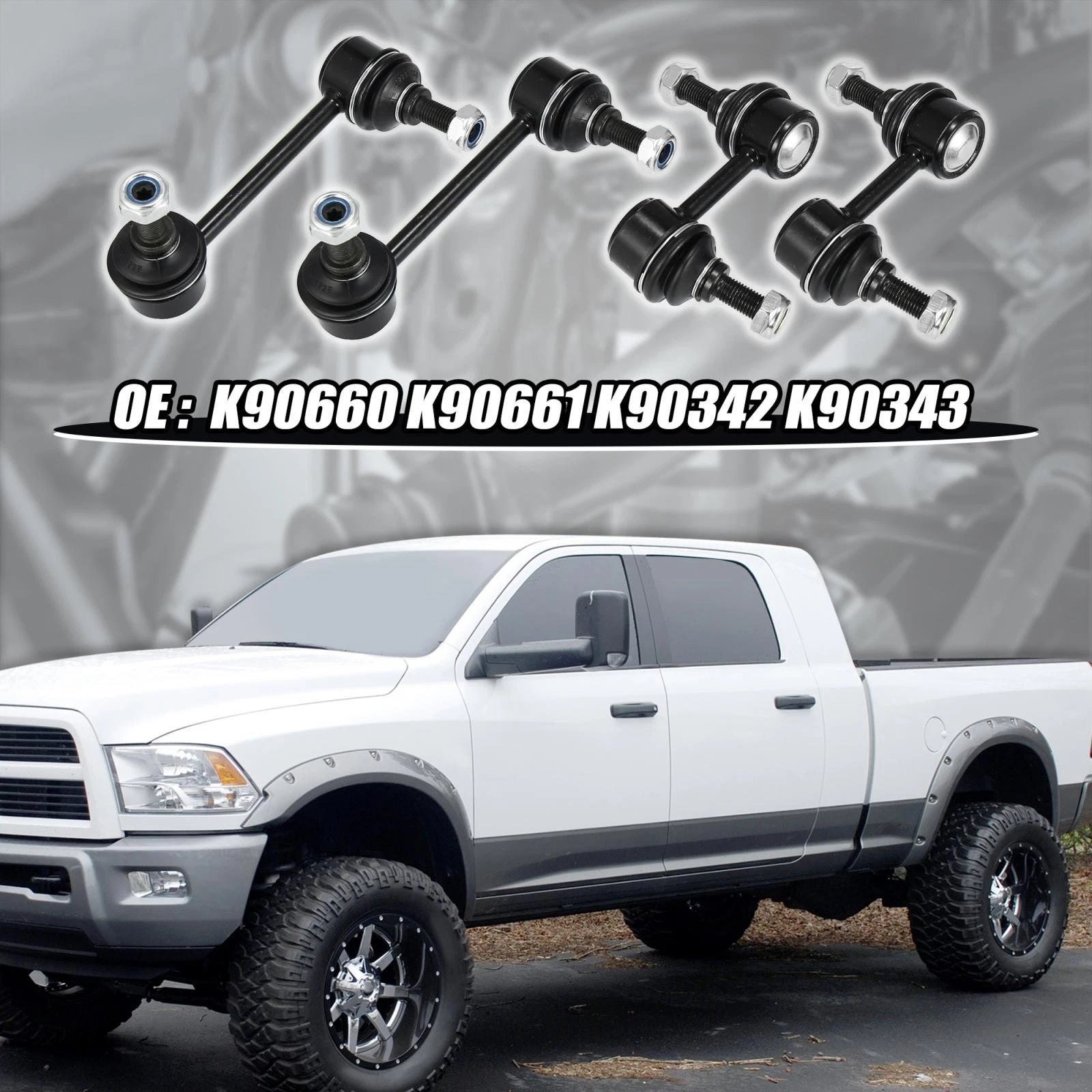 Set of 4 Sway Bar Links K90660 K90342 for Honda Accord 