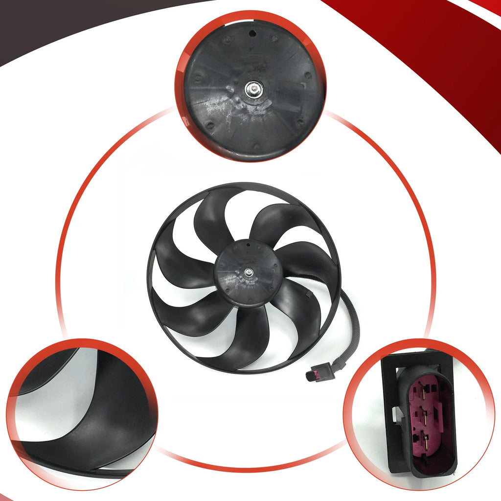 Auxiliary Radiator Cooling Fan Motor for VW Golf Jetta Audi TT (2006-2014)
