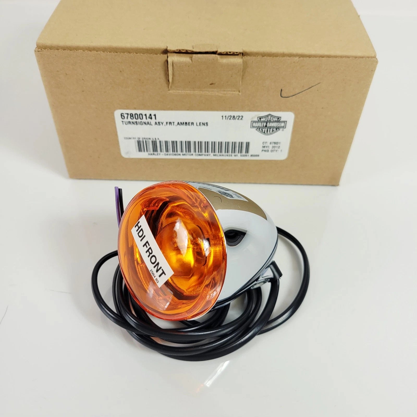 Chrome Front Turn Signal for Harley-Davidson Touring Models (2018–2023) - OEM 67800141