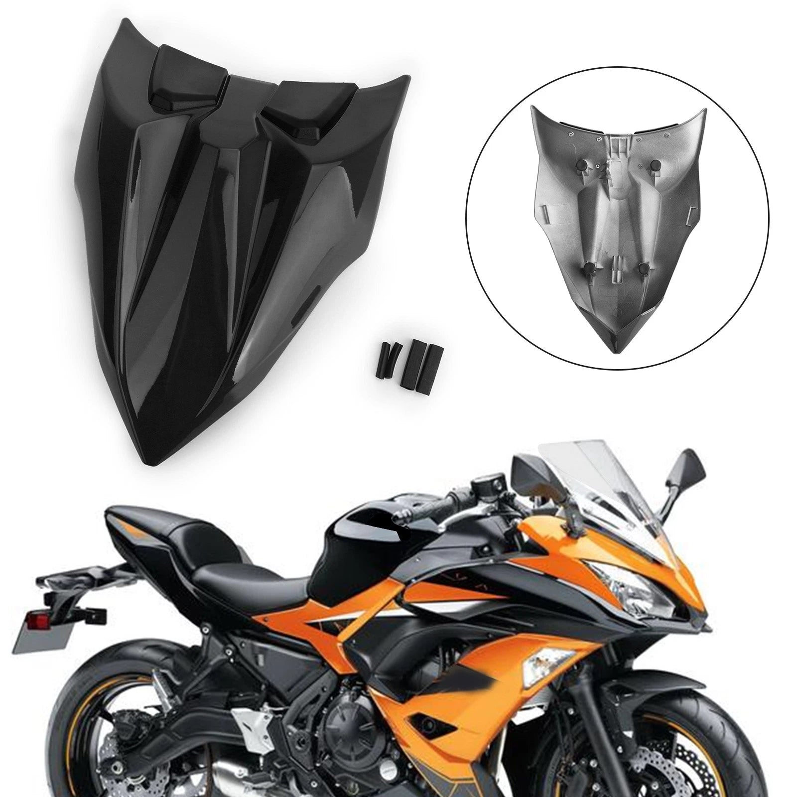 Rear Seat Fairing Cover for Kawasaki Z650 Ninja 650 (2017–2023) Black