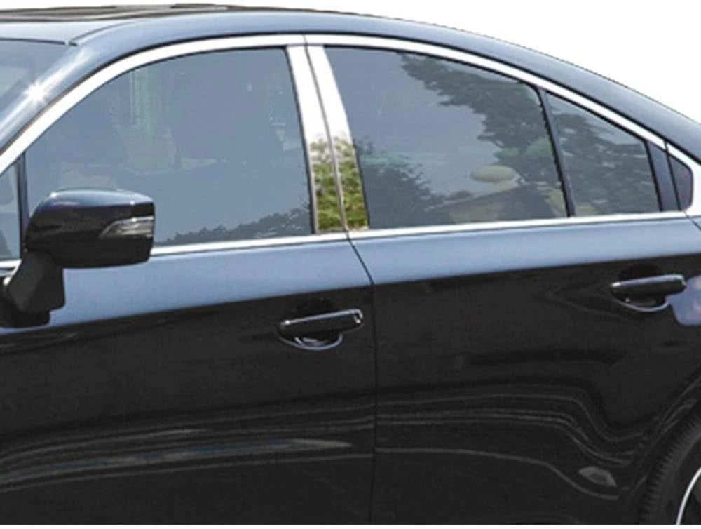 4pc. Luxury FX Stainless Steel Pillar Post Trim for 2015-2019 Subaru Legacy