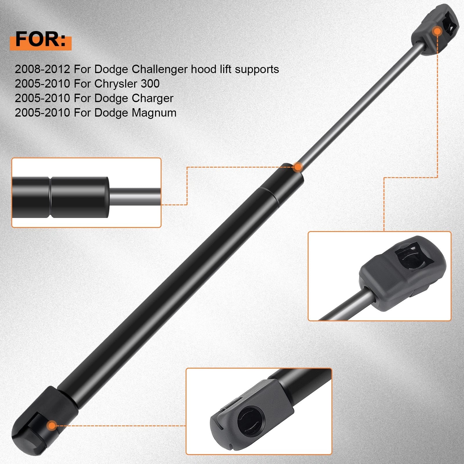 2X Hood Lift Supports for Dodge Challenger Charger Magnum (2006–2023)