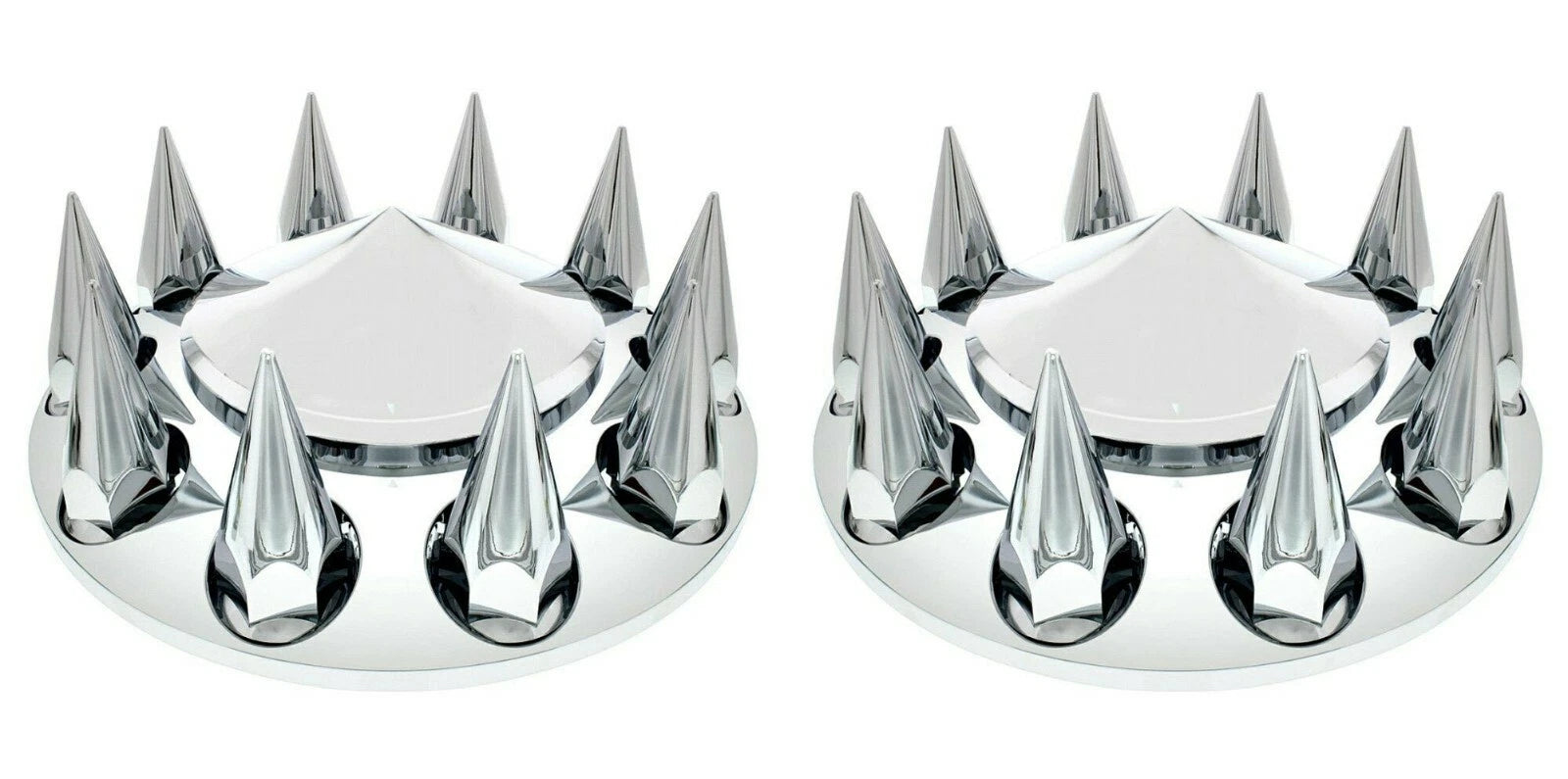Wheel Hub Covers Chrome Front Set for Semi Truck (2005–2010)