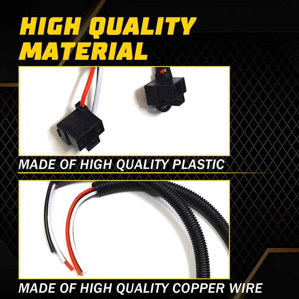 Extension Wire Pigtail Female 9003 H4 Harness Headlight Connector Socket (2010–2023)