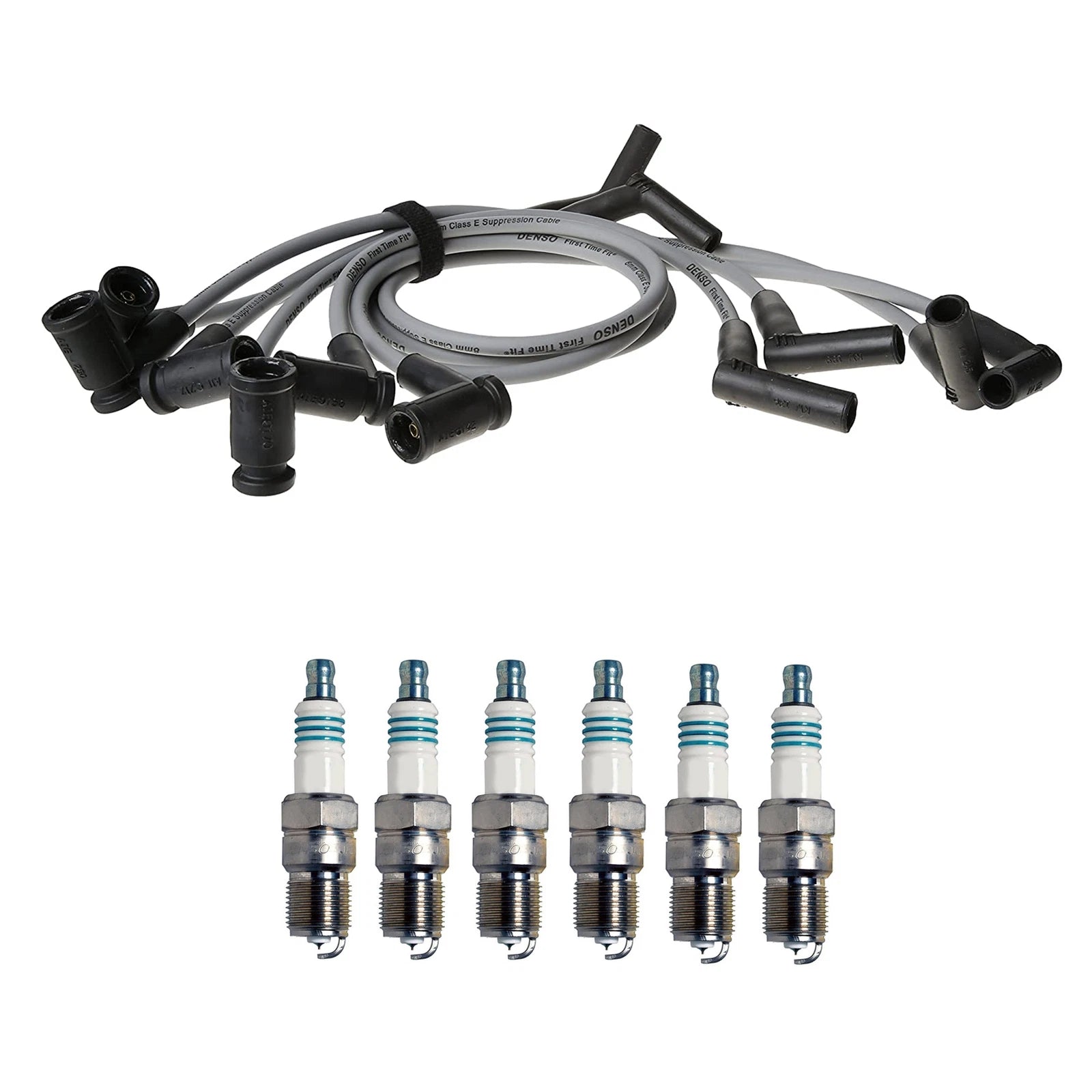 Denso Wire Set & 6 Iridium Power Spark Plugs for Ford Mercury 3.0L (1997–2008)