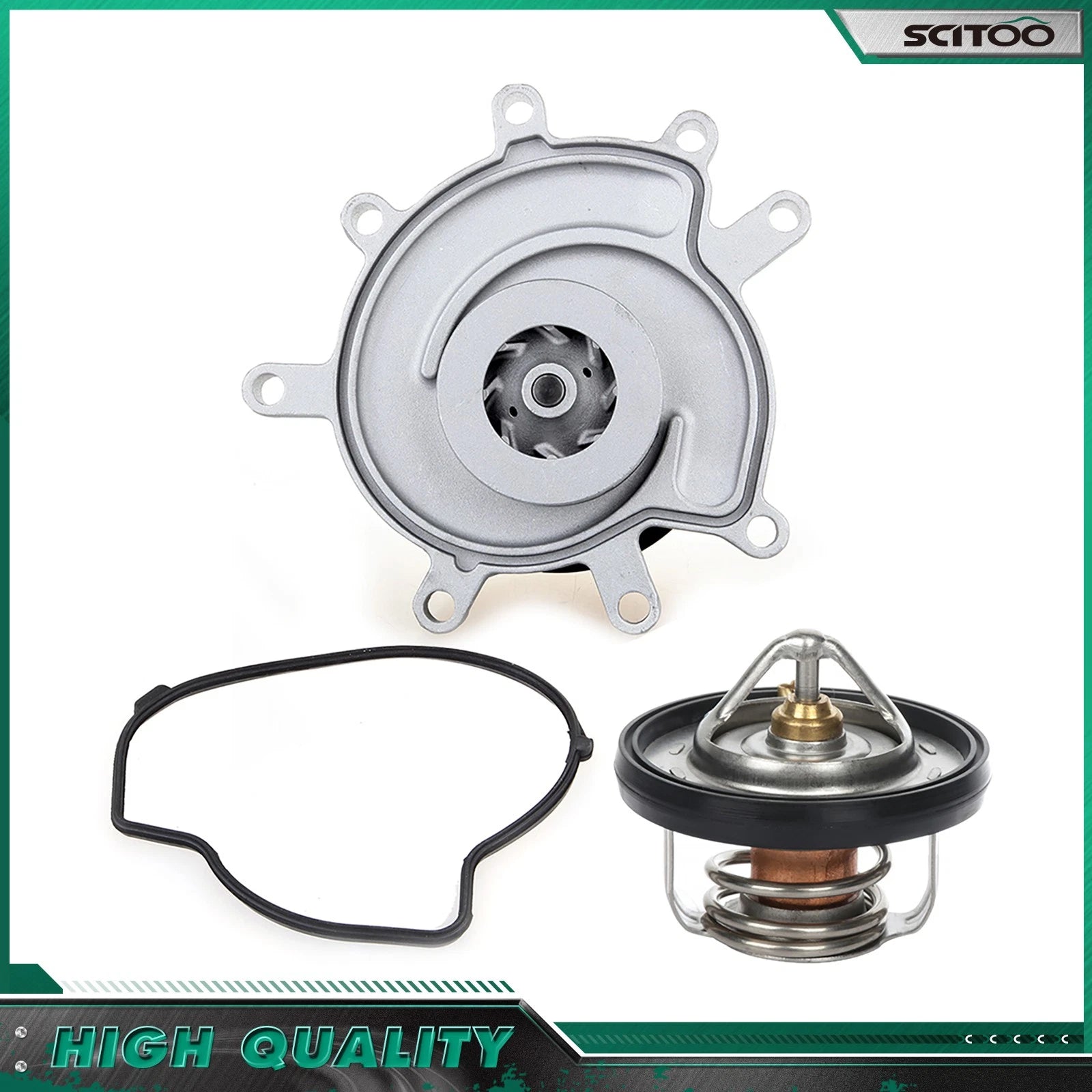 Water Pump Thermostat for Dodge Ram 1500, Durango, Dakota, Jeep Commander (2002–2009)