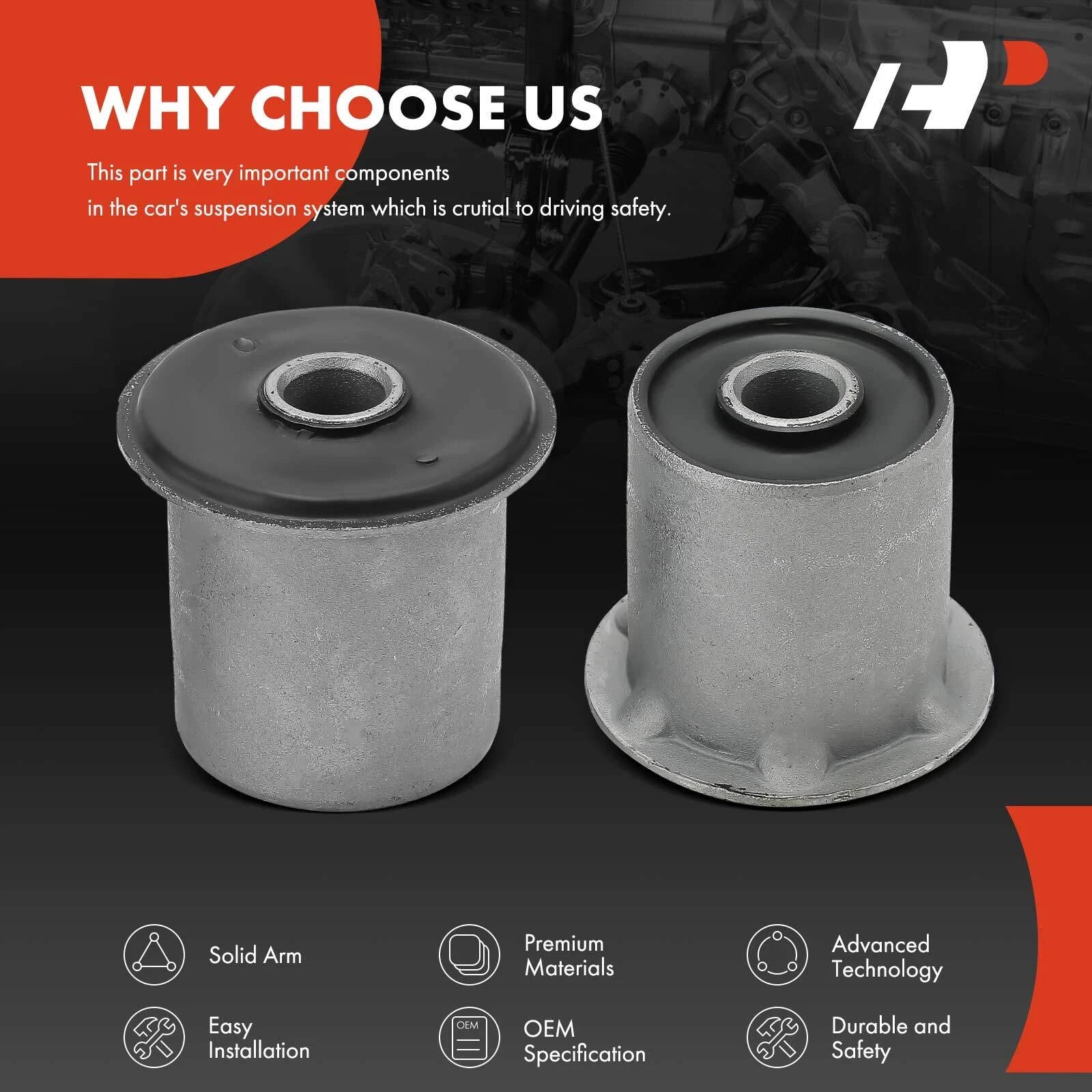 2X Front Upper Control Arm Bushing for Ford Explorer (2002-2005)
