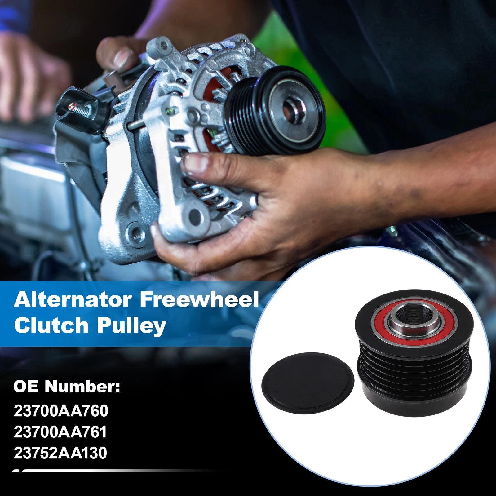 Set of 1 Alternator Freewheel Clutch Pulley for Subaru Forester (2014–2018)