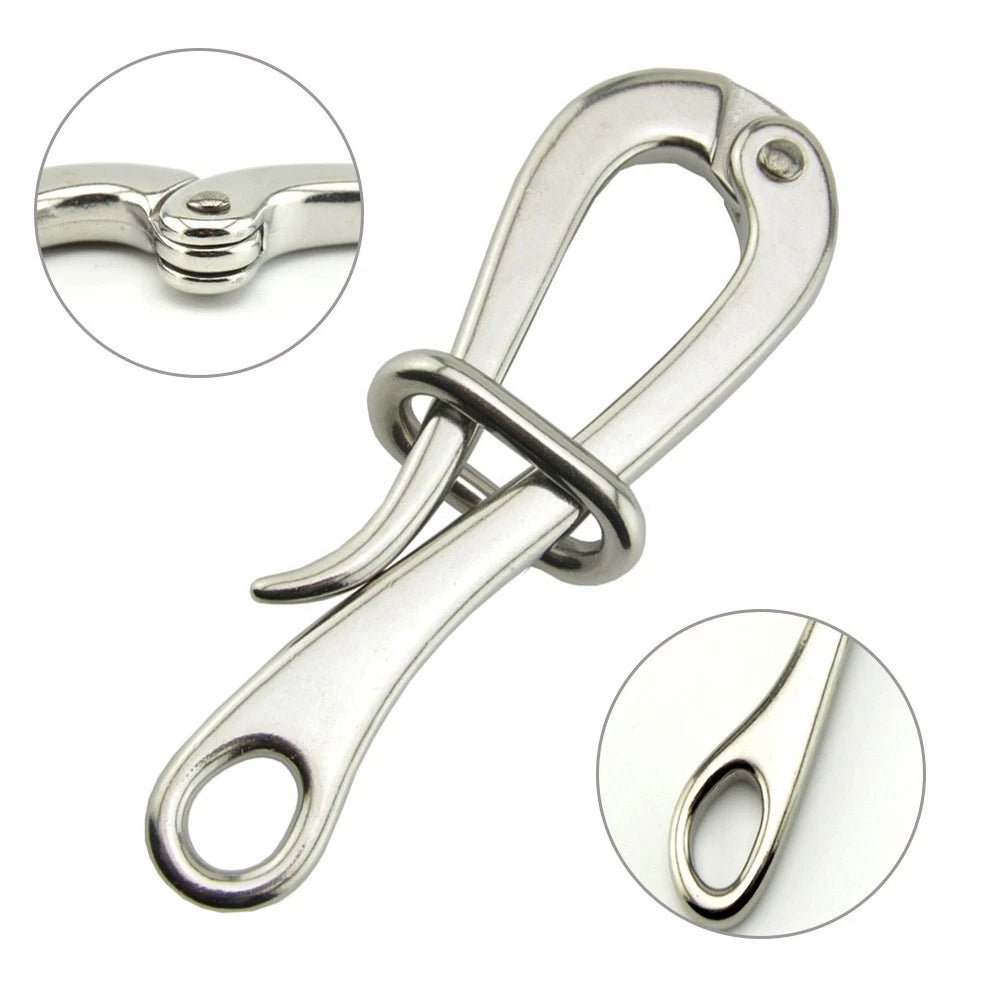 Pelican Hook 147mm for Marine Rigging (316 Stainless Steel)