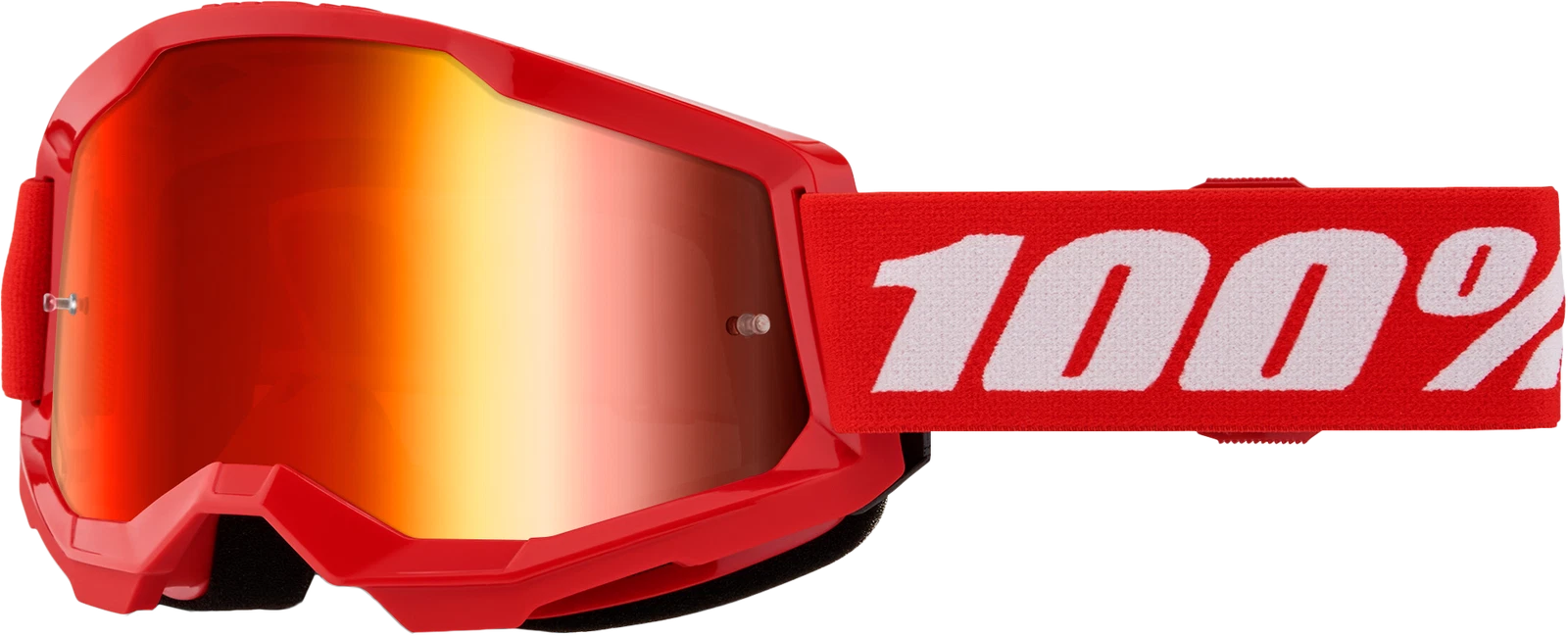 100 Percent Strata 2 Offroad Goggle for Trail & Track (Red Mirror Lens)