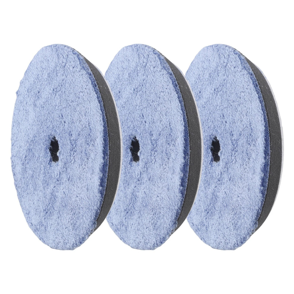 3X Blue Microfibre Pad 150mm for Machine Polishing (6 Inch)