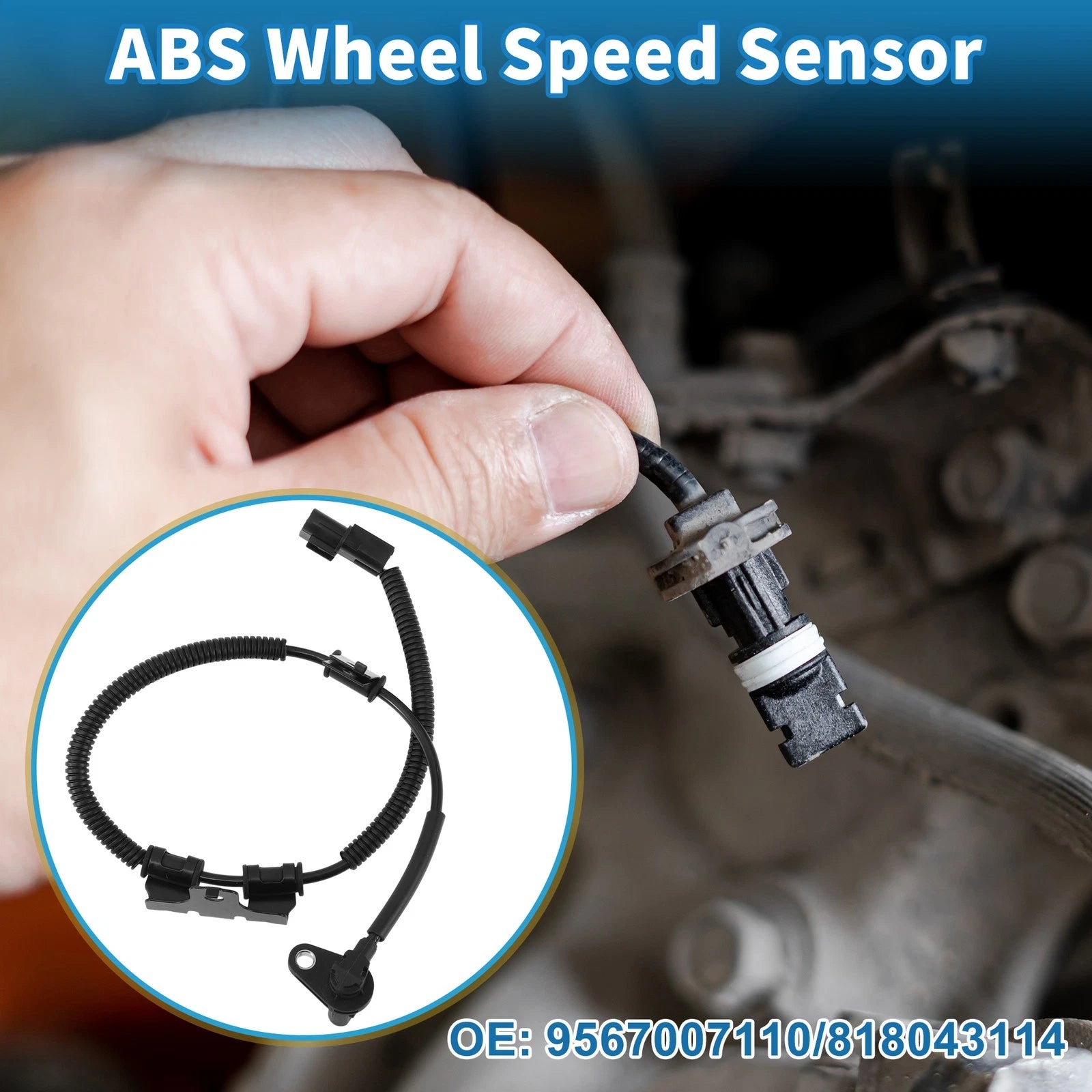 ABS Wheel Speed Sensor No. 9567007110/818043114 for Kia Picanto (2007–2021)