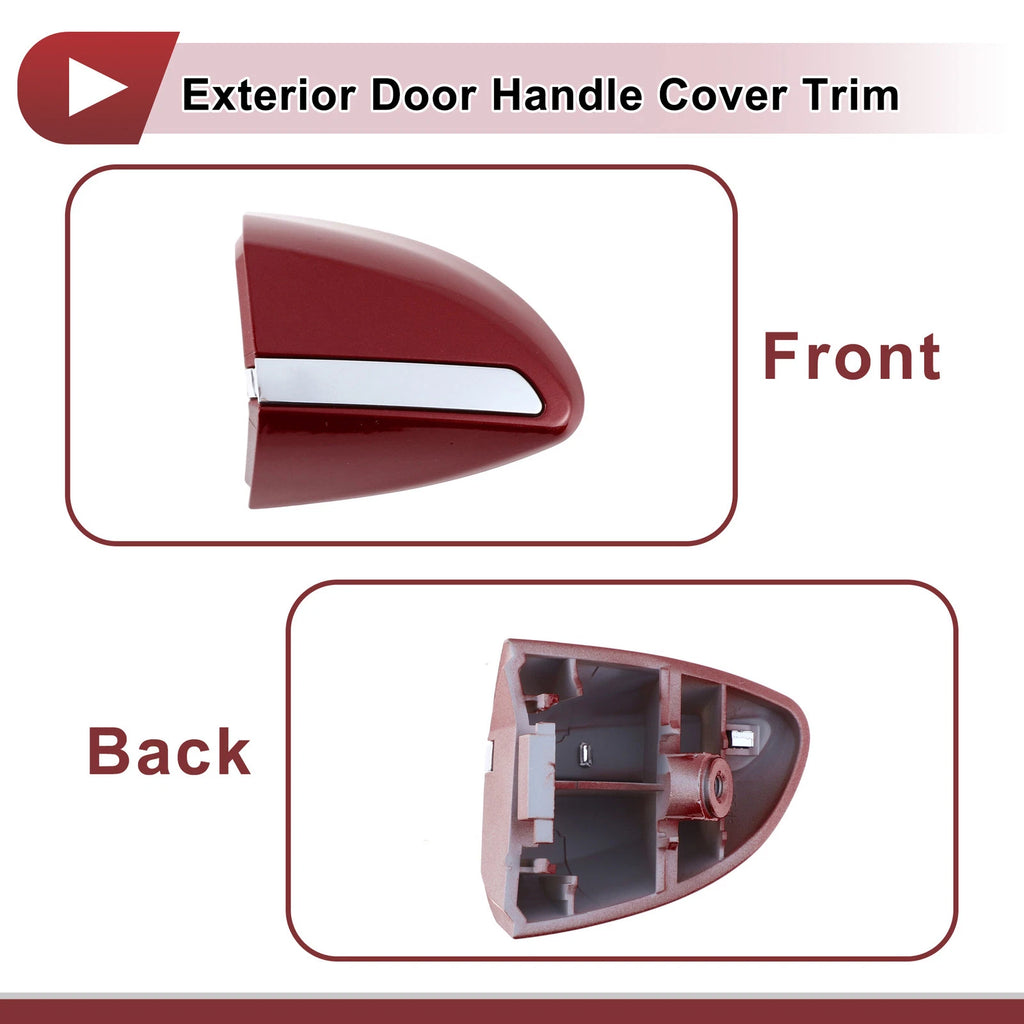 Exterior Door Handle Cover Trim for Toyota Corolla (2014–2018) Red