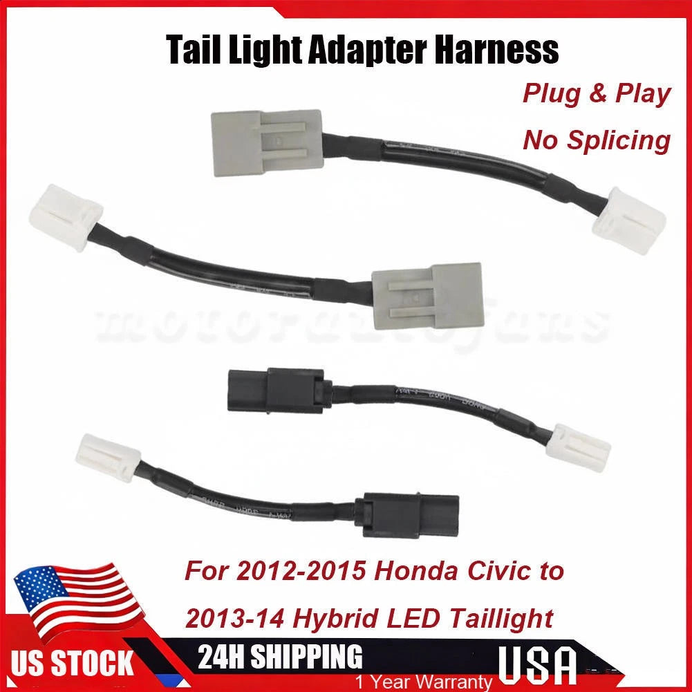 Plug and Play Tail Light Adapter Harness for Honda Civic Hybrid (2012–2015)