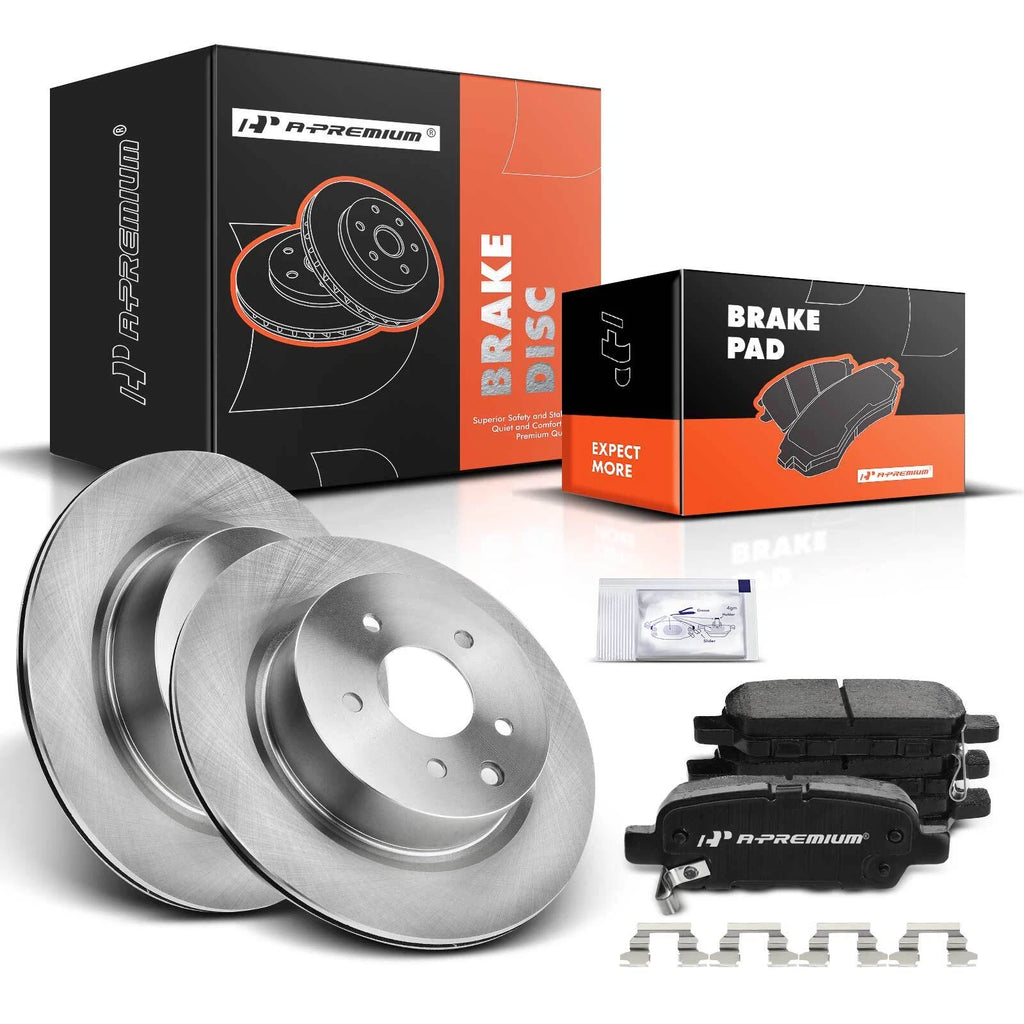 Rear Disc Brake Rotor & Ceramic Pad Set for Nissan Maxima 
