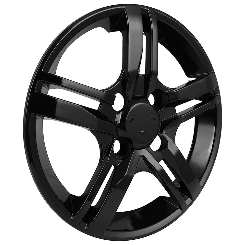 Set of 4 Wheel Hub Caps for R13 Tire & Steel Rim Black