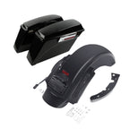Hard Saddlebags & LED Rear Fender for Harley Touring Street Road Glide (2009–2013)