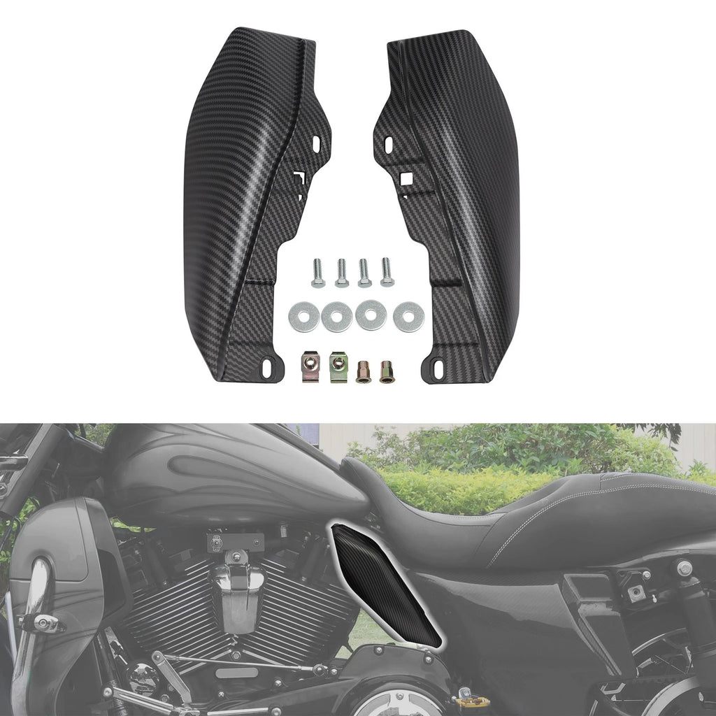 Carbon Fiber Matte Black Mid-Frame Air Deflector for Harley Street Glide (2009–2023)