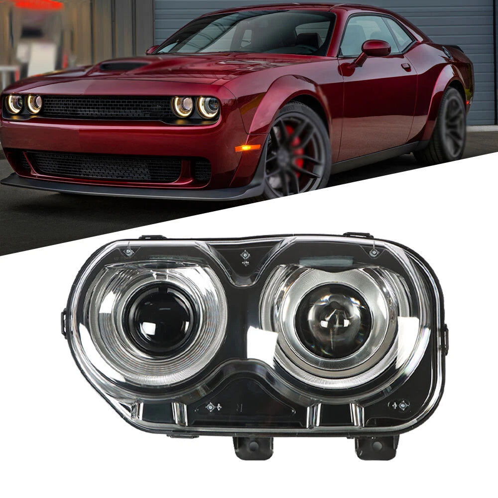 Left Headlight for Dodge Challenger (2015–2018) LED Halogen