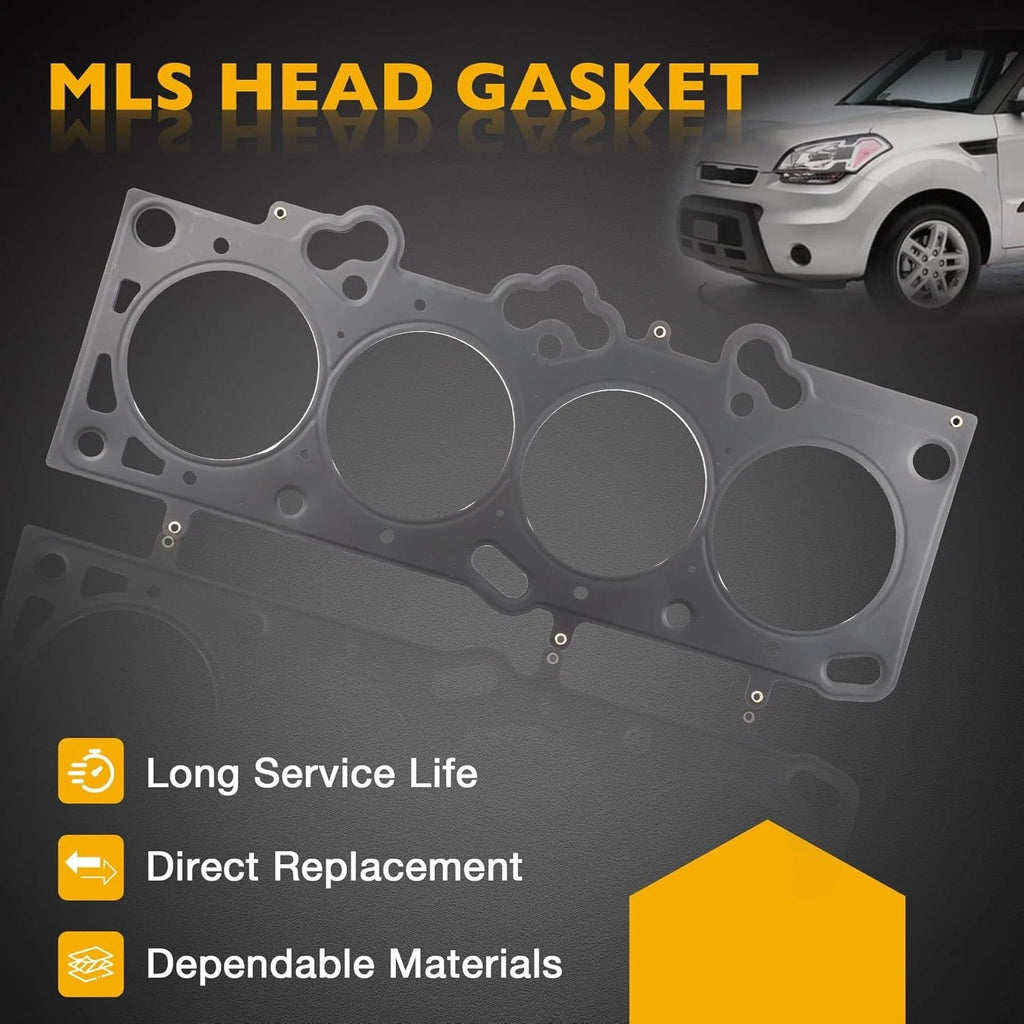 MLS Cylinder Head Gasket Set for Hyundai Tucson Tiburon Kia Soul Spectra (2001–2012)