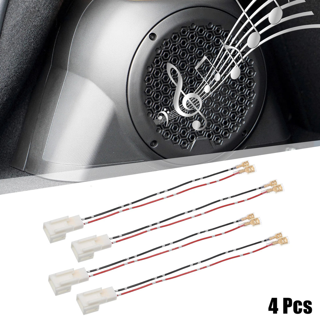 Set of 4 Car Speaker Connector Wire Harness Adapter for Toyota 
