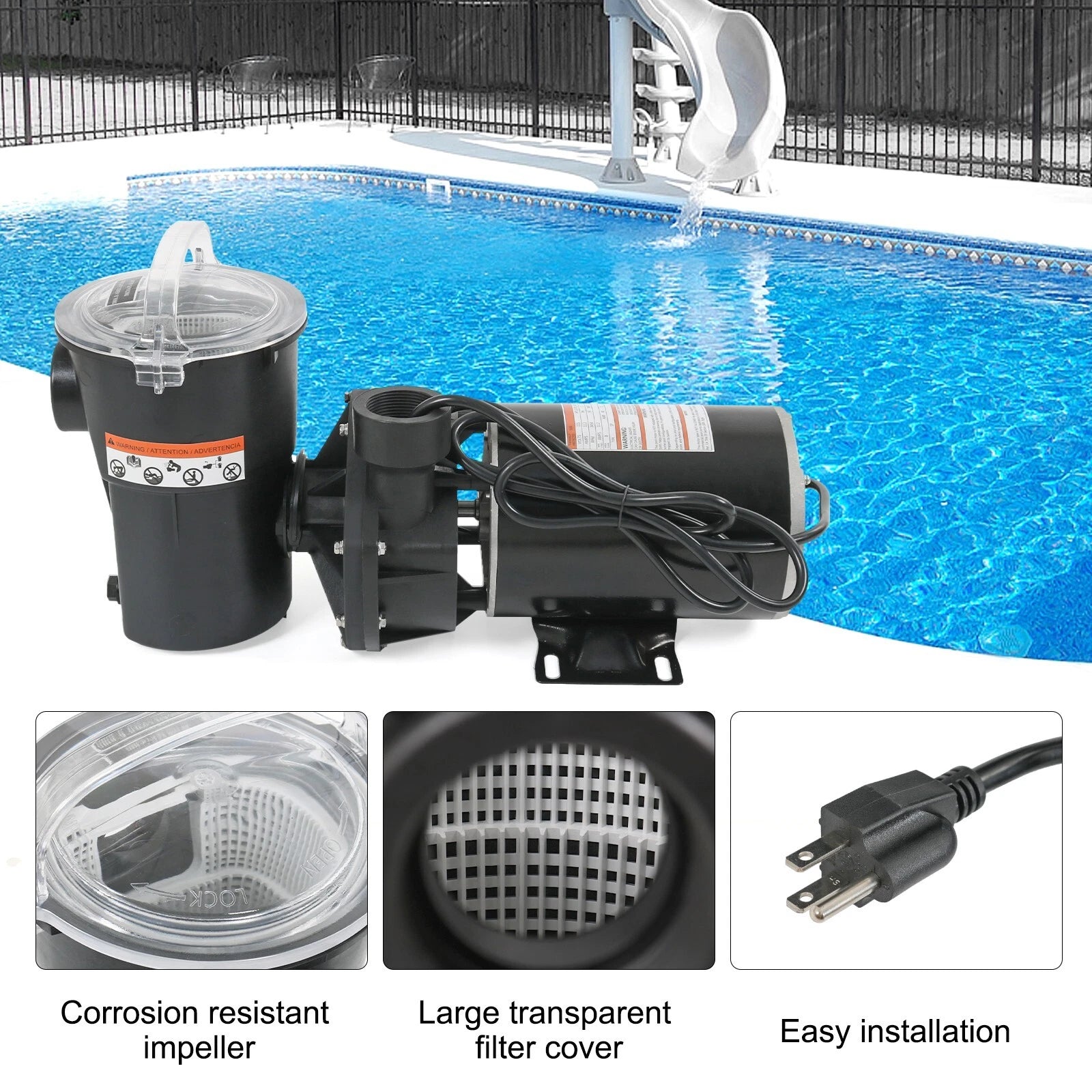 Swimming Pool Pump for Hayward (W3SP1580X15)