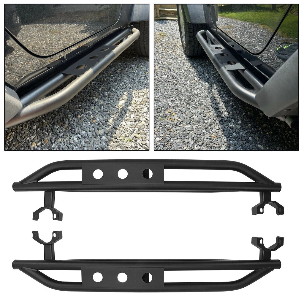 Pair Nerf Bars Side Steps for Jeep Wrangler JK 2-Door (2007–2018)