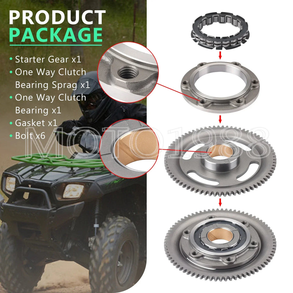 Starter Clutch Idler Gear Gasket for Kawasaki Prairie 700 KVF700 (2004–2006)