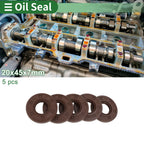 Set of 5 Oil Seals FKM Rubber 20x45x7mm for Various Applications