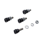 4 x Aluminum Black & Silver Hex License Plate Frame Bolts for Harley Yamaha