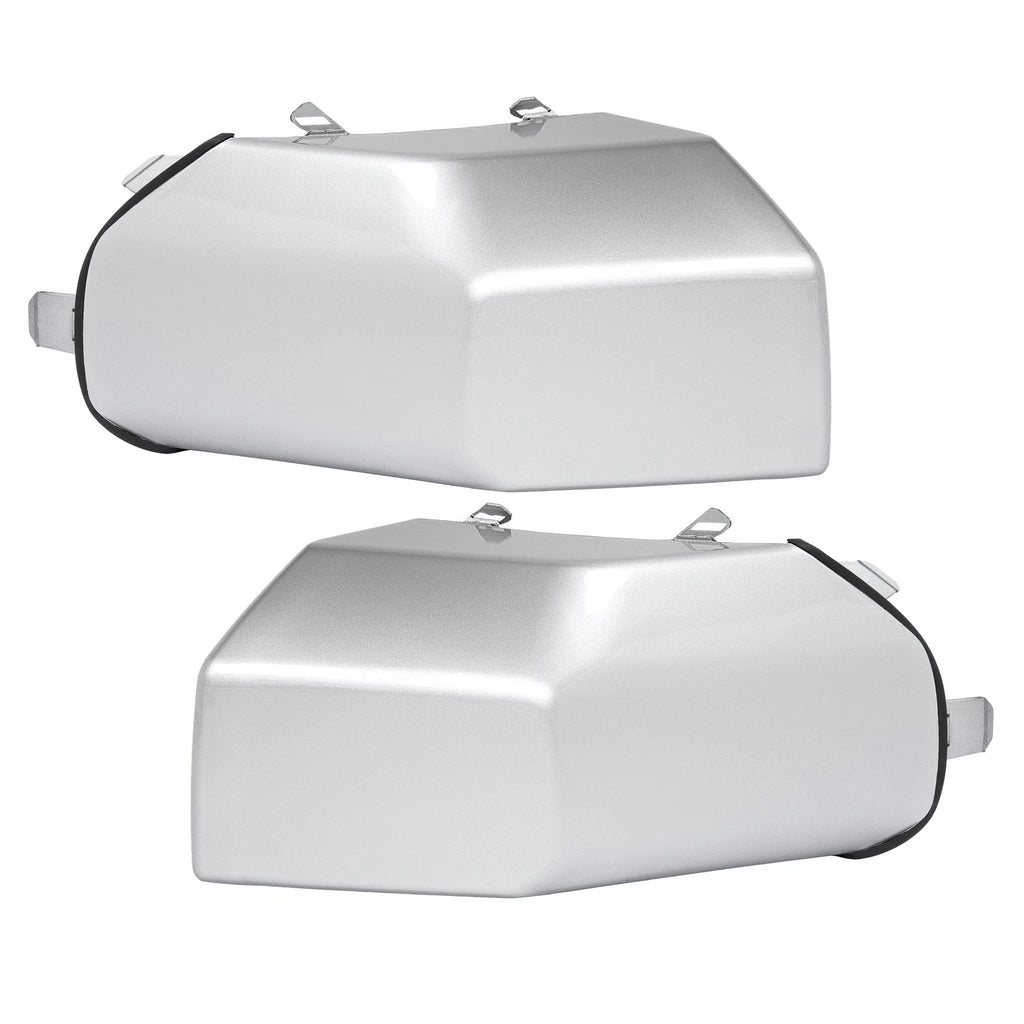 Set of 2 Silver Front Corner Bumper End Caps for Toyota FJ Cruiser (2007–2014)