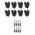 Set of 8 Ignition Coils & Denso Iridium Spark Plugs for Yukon XL 1500 (2000–2023)