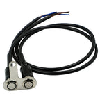 12V Green LED Motorcycle Switch for Handlebar Adjustable Mount Waterproof
