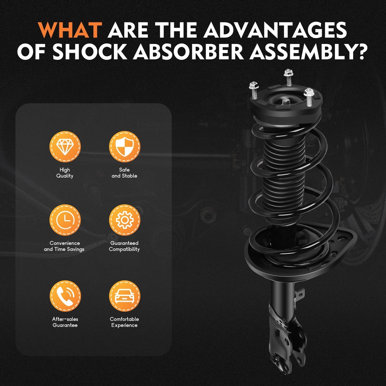 2X Rear Quick Complete Struts Shocks & Coil Spring Assembly for Toyota Camry