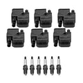 Set of 6 Ignition Coils & U-Groove Spark Plugs for Chrysler Cirrus (1995–2000)
