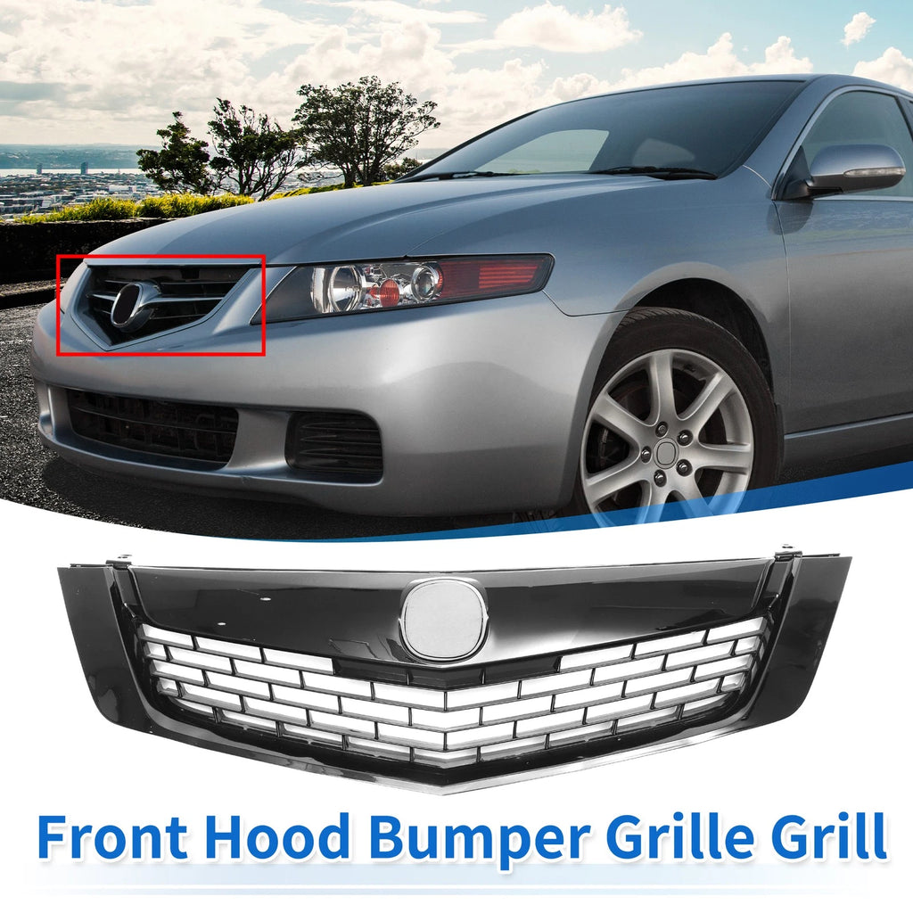 Front Upper Bumper Grille for Acura TSX (2009) - Black