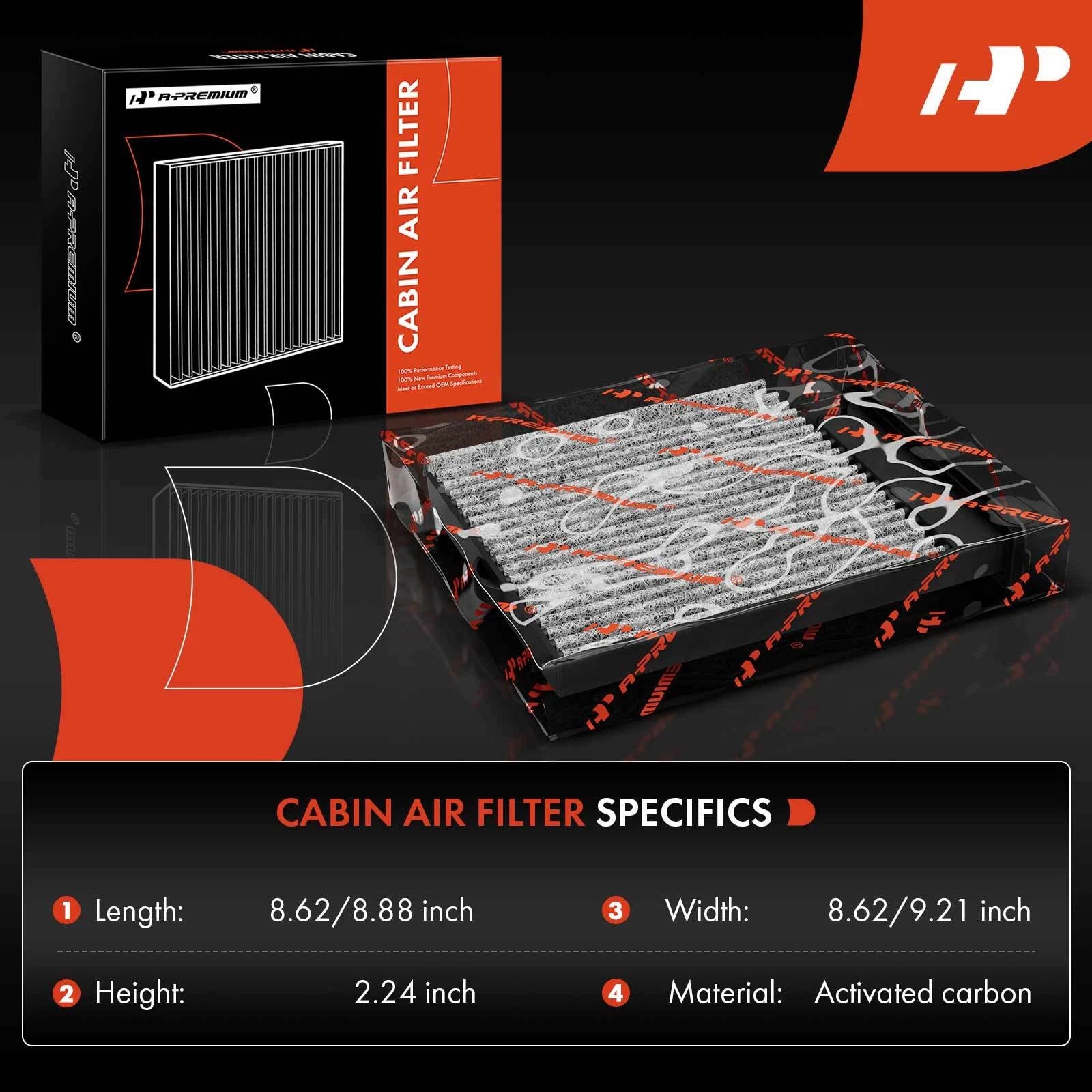 Activated Carbon Cabin Air Filter for Subaru Forester, Impreza (2009-2018)